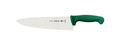 Cuchillo para carne Tramontina Professional Master de 25 cm (10") con hoja de acero inoxidable y mango de polipropileno verde. 24609/020