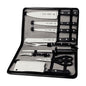 Kit de chef Tramontina con cuchillas de acero inoxidable y mangos de policarbonato y fibra de vidrio, 10 piezas, con estuche.24099/021