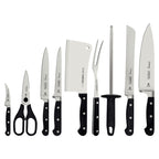 Juego de cuchillos Tramontina Century con mangos negros, incluye tijeras, cleaver, trin