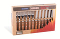 Juego de cubiertos para churrasco Tramontina con hojas de acero inoxidable y mangos de madera natural, 12 piezas. 22399/022