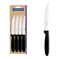 Juego de cuchillos para carne Tramontina Ipanema con hojas de acero inoxidable y mangos de polipropileno negro, 12 piezas.