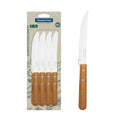 Juego de cuchillos para barbacoa y fruta Tramontina Dynamic de 12 piezas con hojas de acero inoxidable y mangos de madera natural. 22300/905
