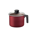 Olla pequeña roja con tapa