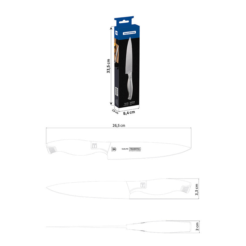 Cuchillo multiusos Tramontina Sublime de acero inoxidable de 6 pulgadas.