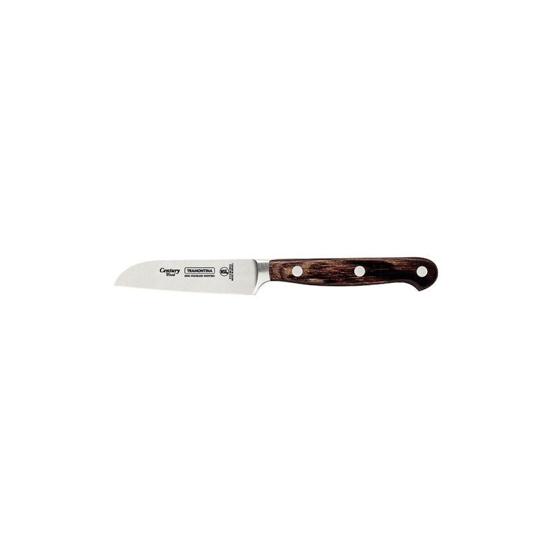 Cuchillo Tramontina Century Wood con mango de madera y hoja corta de acero inoxidable