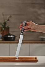 Cuchillo para pan Tramontina Century Wood con hoja de acero inoxidable y mango de madera marrón tratada de 20 cm (8 pulgadas)