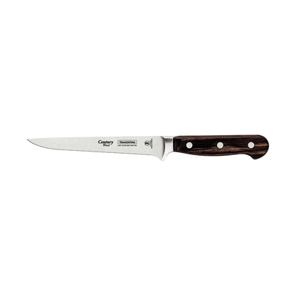 Cuchillo deshuesador Tramontina Century Wood con hoja de acero inoxidable y mango de madera marrón tratada de 15 cm (6 pulgadas)