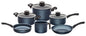 Juego de utensilios de cocina Tramontina Paris de aluminio con revestimiento interior y exterior Starflon Max Blue, 9 piezas.