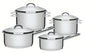 Juego de utensilios de cocina Tramontina Solar de acero inoxidable con triple fondo, 4 piezas