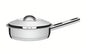 Sartén Tramontina Solar de acero inoxidable con triple fondo, tapa y asa, 24 cm, 3,3 L