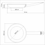 Sartén profesional Tramontina de acero inoxidable, poco profunda, con triple fondo y asa, 30 cm, 2,9 L