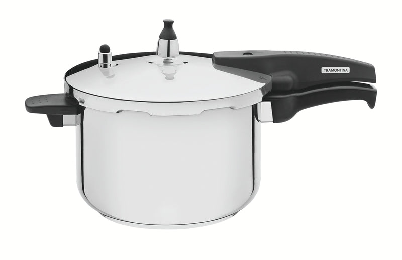 Olla a presión Tramontina Allegra de acero inoxidable con triple fondo, 22 cm, 6 L