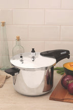 Olla a presión Tramontina Allegra de acero inoxidable con triple fondo, 22 cm, 6 L