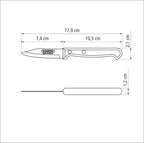 Cuchillo para frutas y verduras Tramontina Ultracorte con hoja de acero inoxidable y mango de polipropileno negro de 7,6 cm (3 pulgadas)