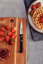 Cuchillo para frutas y verduras Tramontina Ultracorte con hoja de acero inoxidable y mango de polipropileno negro de 7,6 cm (3 pulgadas)