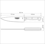Cuchillo de chef Tramontina Ultracorte con hoja de acero inoxidable y mango de polipropileno negro, 7"