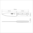 Cuchillo de chef Tramontina Ultracorte con hoja de acero inoxidable y mango de polipropileno negro, 6"