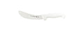 Cuchillo profesional Tramontina Master para recortar y desangrar cuero, con hoja de acero inoxidable y mango de polipropileno blanco, 6 pulgadas.
