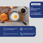Sartén para huevos Tramontina Turim de aluminio con revestimiento antiadherente Starflon Max interno y externo, gris plomo, 16 cm, 0,5 L