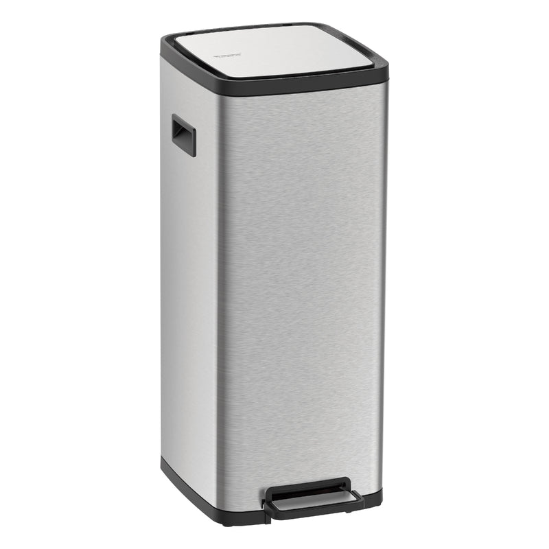 Basurero Tramontina Octos de acero inoxidable con cubo extraíble y pedal, 20 L