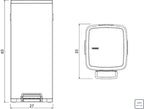 Basurero Tramontina Octos de acero inoxidable con cubo extraíble y pedal, 20 L