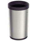 Basurero Tramontina Molise de acero inoxidable sin tapa, acabado satinado, base y borde de polipropileno, 50 L