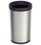 Basurero Tramontina Molise de acero inoxidable sin tapa, acabado satinado, base y borde de polipropileno, 50 L