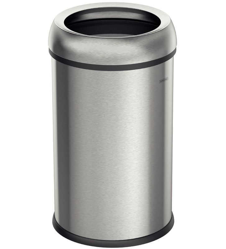 BasureroTramontina Friuli de acero inoxidable con acabado satinado, 65 L, sin tapa.
