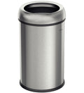 BasureroTramontina Friuli de acero inoxidable con acabado satinado, 65 L, sin tapa.