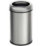 BasureroTramontina Friuli de acero inoxidable con acabado satinado, 65 L, sin tapa.