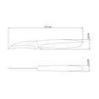Cuchillo pelador mondador Tramontina Plenus con hojas de acero inoxidable y mango de polipropileno negro, 7,6 cm (3 pulgadas)