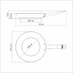 Sartén profesional Tramontina de acero inoxidable, poco profunda, con triple fondo, revestimiento interior antiadherente y asa, 30 cm, 2,9 L