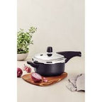 Olla a presión de aluminio Tramontina Vancouver con revestimiento antiadherente Starflon Max interno y externo, gris, 20 cm, 3 L