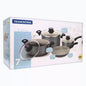 BATERIA DE COCINA 4 PZS TEFLON T/VIDRIO NEGRA PARIS TRAM