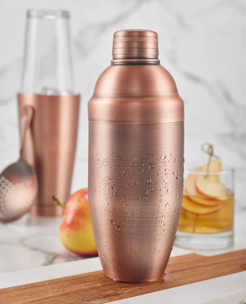 Coctelera After5 de 710 ml, juego de 3 piezas, cobre antiguo